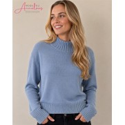 Blue Seven Pullover 248194 turtle hals Blauw